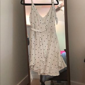 White polka dot dress
